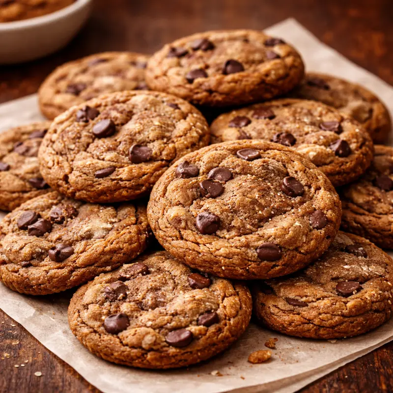 Dozen fresh-milled chocolate chip cookies