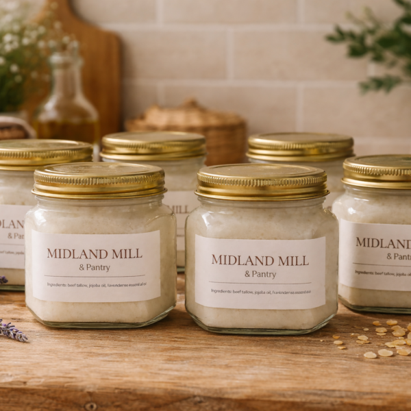 Organic Beef Tallow Balm — Lavender or Frankincense (3 oz)